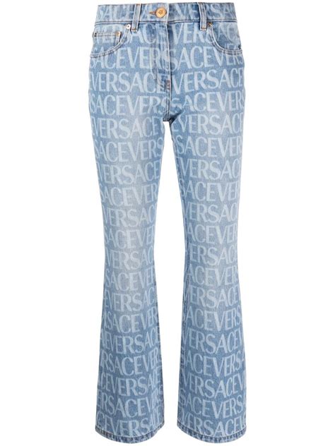 versace silky stretch lite wool jeans|Versace ladies jeans.